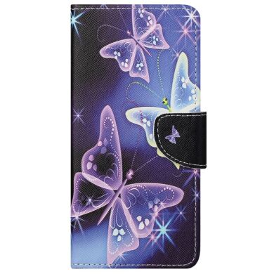 Чехол-книжка Deexe Color Wallet для Samsung Galaxy A03 Core (A032) - Sparkling Butterflies