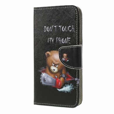 Чехол-книжка Deexe Color Wallet для Samsung Galaxy A10 (A105) - Angry Bear and It's Warning