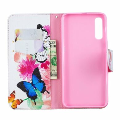 Чохол-книжка Deexe Color Wallet для Samsung Galaxy A50 (A505) / A30s (A307) / A50s (A507) - Butterflies and Flowers