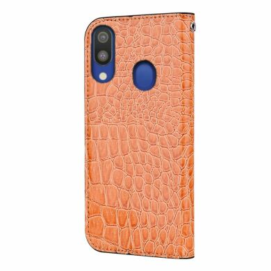 Чохол-книжка Deexe Glittery Crocodile для Samsung Galaxy A40 (А405) - Orange