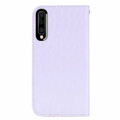 Чохол-книжка Deexe Glittery Crocodile для Samsung Galaxy A50 (A505) / A30s (A307) / A50s (A507) - White