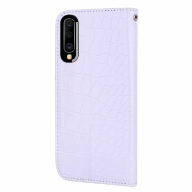 Чохол-книжка Deexe Glittery Crocodile для Samsung Galaxy A50 (A505) / A30s (A307) / A50s (A507) - White