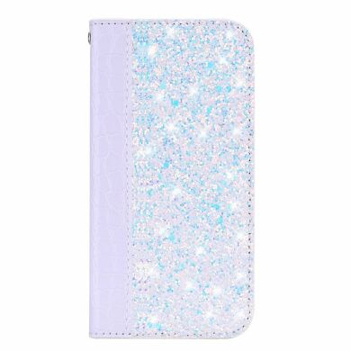 Чохол-книжка Deexe Glittery Crocodile для Samsung Galaxy A50 (A505) / A30s (A307) / A50s (A507) - White