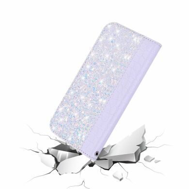 Чохол-книжка Deexe Glittery Crocodile для Samsung Galaxy A50 (A505) / A30s (A307) / A50s (A507) - White