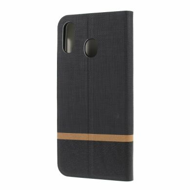 Чохол-книжка Deexe Lines Texture для Samsung Galaxy M20 (M205) - Black