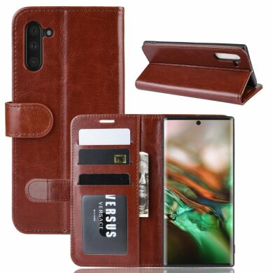Чехол-книжка Deexe Wallet Style для Samsung Galaxy Note 10 (N970) - Brown