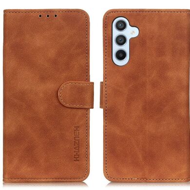 Чехол-книжка KHAZNEH Retro Wallet для Samsung Galaxy S25 FE (S731) - Brown