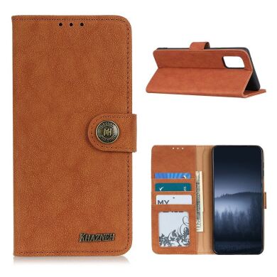 Чехол-книжка KHAZNEH Wallet Cover для Samsung Galaxy A02s (A025) - Brown