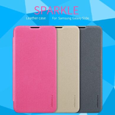 Чехол-книжка NILLKIN Sparkle Series для Samsung Galaxy S10e (G970) - Rose