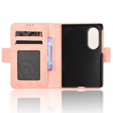 Чехол-книжка с карманами Deexe Wallet Stand (Pencil Slot) для Samsung Galaxy Fold 8 - Pink