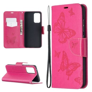 Чехол UniCase Butterfly Pattern для Samsung Galaxy A52 (A525) / A52s (A528) - Rose