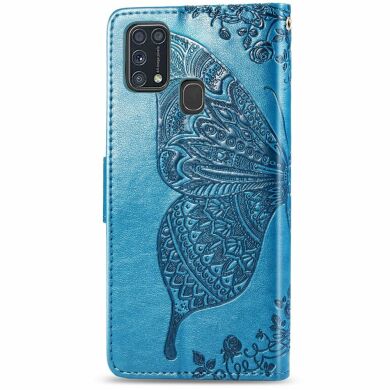 Чехол UniCase Butterfly Pattern для Samsung Galaxy M31 (M315) - Blue