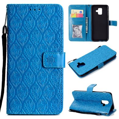 Чехол UniCase Leaf Wallet для Samsung Galaxy A6 2018 (A600) - Baby Blue
