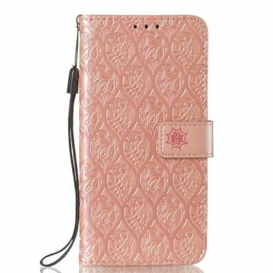 Чехол UniCase Leaf Wallet для Samsung Galaxy S10e (G970) - Rose Gold