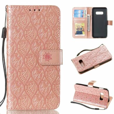 Чехол UniCase Leaf Wallet для Samsung Galaxy S10e (G970) - Rose Gold