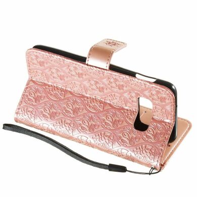 Чехол UniCase Leaf Wallet для Samsung Galaxy S10e (G970) - Rose Gold