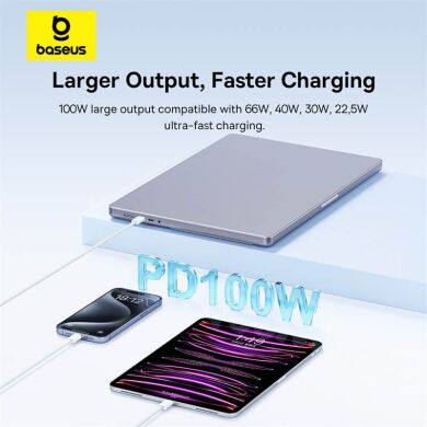 Кабель Baseus Superior Series 2 Type-C to Type-C (100W, 1m) P10365200211-03 - White