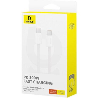 Кабель Baseus Superior Series 2 Type-C to Type-C (100W, 1m) P10365200211-03 - White