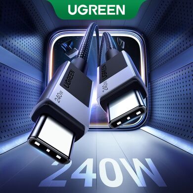 Кабель UGREEN L513 Type-C to Type-C PD240W (5A, 1m) - Space Gray