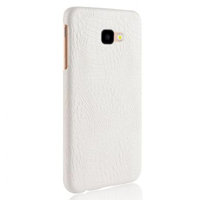 Пластиковый чехол Deexe Croco Style для Samsung Galaxy J4+ (J415) - White