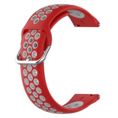 Ремешок Deexe Dual Color для Samsung Galaxy Watch 3 (41mm) - Red / Grey