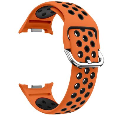 Ремешок Deexe Dual Color для Samsung Galaxy Watch 8 (40/44mm) / 8 Classic - Orange / Black