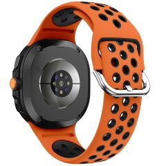Ремешок Deexe Dual Color для Samsung Galaxy Watch 8 (40/44mm) / 8 Classic - Orange / Black