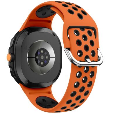 Ремешок Deexe Dual Color для Samsung Galaxy Watch 8 (40/44mm) / 8 Classic - Orange / Black