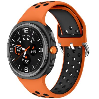 Ремешок Deexe Dual Color для Samsung Galaxy Watch 8 (40/44mm) / 8 Classic - Orange / Black