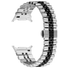 Ремешок Deexe Stainless Steel QuickFit для Samsung Galaxy Watch Ultra (2025) - Silver / Black