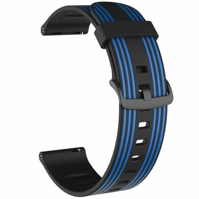 Ремешок Deexe Twill Color Strap для часов с шириной крепления 22мм - Black / Blue