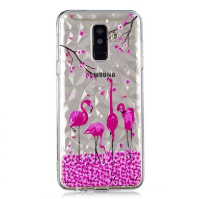 Силіконовий чохол UniCase 3D Diamond Pattern для Samsung Galaxy A6+ 2018 (A605), Rose Flamingo