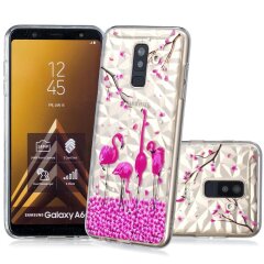 Силіконовий чохол UniCase 3D Diamond Pattern для Samsung Galaxy A6+ 2018 (A605), Rose Flamingo