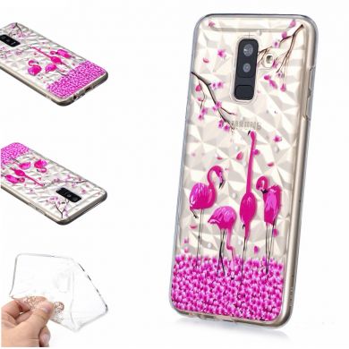 Силіконовий чохол UniCase 3D Diamond Pattern для Samsung Galaxy A6+ 2018 (A605), Rose Flamingo