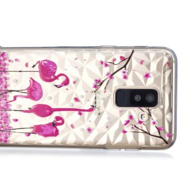 Силіконовий чохол UniCase 3D Diamond Pattern для Samsung Galaxy A6+ 2018 (A605), Rose Flamingo