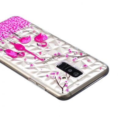 Силиконовый чехол UniCase 3D Diamond Pattern для Samsung Galaxy A6+ 2018 (A605) - Rose Flamingo