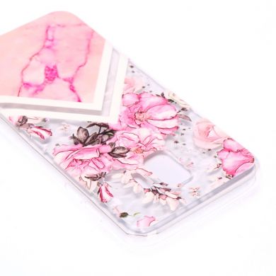 Силіконовий чохол UniCase 3D Diamond Pattern для Samsung Galaxy J2 Core (J260), Pink Flower and Marble Pattern