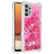 Силиконовый (TPU) чехол Deexe Liquid Glitter для Samsung Galaxy A32 (А325) - Pink Hearts. Фото 2 из 7