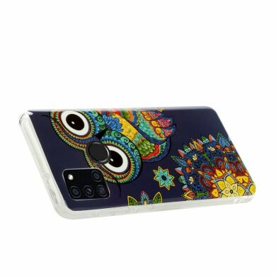 Силиконовый (TPU) чехол Deexe LumiCase для Samsung Galaxy A21s (A217) - Owl Pattern