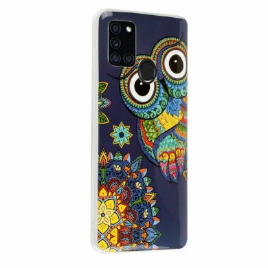 Силиконовый (TPU) чехол Deexe LumiCase для Samsung Galaxy A21s (A217) - Owl Pattern