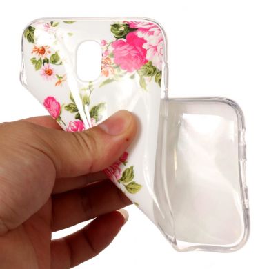 Силиконовый (TPU) чехол Deexe LumiCase для Samsung Galaxy J5 2017 (J530) - Rose Pattern