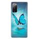 Силиконовый (TPU) чехол Deexe LumiCase для Samsung Galaxy S20 FE (G780) - Blue Butterfly. Фото 4 из 5