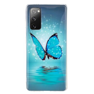 Силиконовый (TPU) чехол Deexe LumiCase для Samsung Galaxy S20 FE (G780) - Blue Butterfly