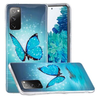 Силіконовий (TPU) чохол Deexe LumiCase для Samsung Galaxy S20 FE (G780) - Blue Butterfly