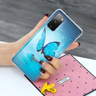 Силиконовый (TPU) чехол Deexe LumiCase для Samsung Galaxy S20 FE (G780) - Blue Butterfly