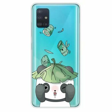 Силіконовий (TPU) чохол Deexe Pretty Glossy для Samsung Galaxy A51 (А515) - Cute Panda