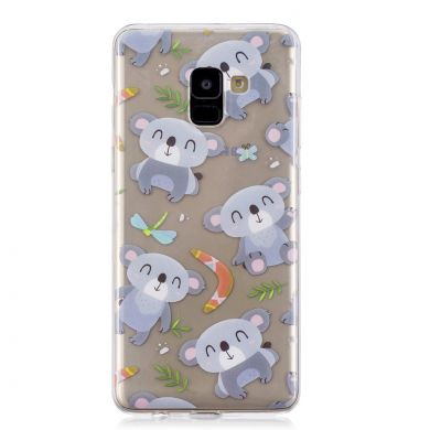 Силиконовый (TPU) чехол Deexe Pretty Glossy для Samsung Galaxy A8+ (A730) - Bear