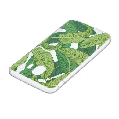 Силиконовый (TPU) чехол Deexe Pretty Glossy для Samsung Galaxy J4 2018 (J400) - Leaf Pattern