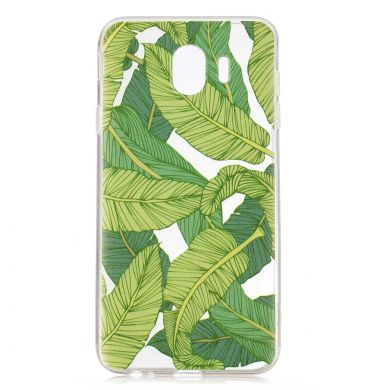 Силиконовый (TPU) чехол Deexe Pretty Glossy для Samsung Galaxy J4 2018 (J400) - Leaf Pattern