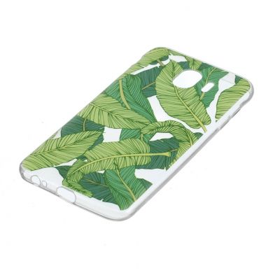 Силиконовый (TPU) чехол Deexe Pretty Glossy для Samsung Galaxy J4 2018 (J400) - Leaf Pattern